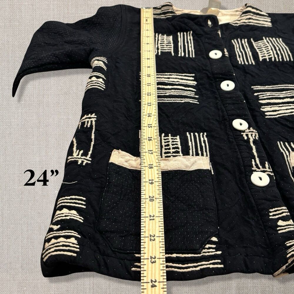 The Produce Company Vintage 90s Quilted Jacket Small USA Boho Cottage - Picture 7 of 10